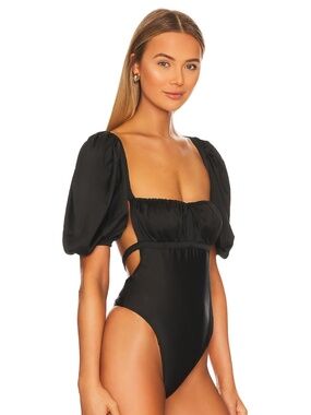 NWT For Love & Lemons Dany Bodysuit with tie back